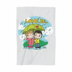 Полотенце с принтом Love is ... in the rain - PrintSalon