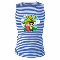 Майка-тельняшка Love is ... in the rain - PrintSalon