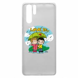 Чехол для Huawei P30 Pro Love is ... in the rain - PrintSalon