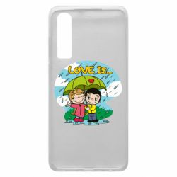 Чехол для Huawei P30 Love is ... in the rain - PrintSalon