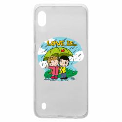 Чехол для Samsung A10 Love is ... in the rain-PrintSalon Чехол для Samsung A10 Love is ... in the rain