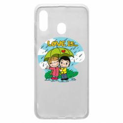 Чехол для Samsung A30 Love is ... in the rain - PrintSalon