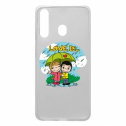 Чехол для Samsung A60 Love is ... in the rain - PrintSalon