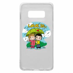 Чехол для Samsung S10e Love is ... in the rain - PrintSalon