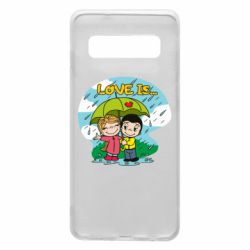 Чехол для Samsung S10 Love is ... in the rain - PrintSalon
