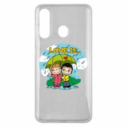 Чехол для Samsung M40 Love is ... in the rain - PrintSalon