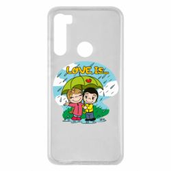 Чехол для Xiaomi Redmi Note 8 Love is ... in the rain - PrintSalon