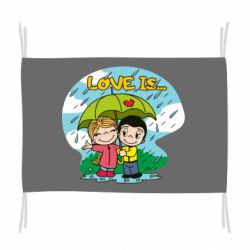 Флаг Love is ... in the rain - PrintSalon