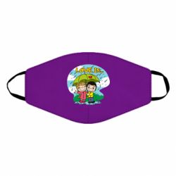 Маска многоразовая Love is ... in the rain - PrintSalon