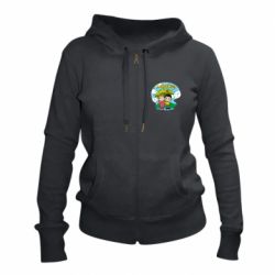 Женское худи на молнии Love is ... in the rain - PrintSalon