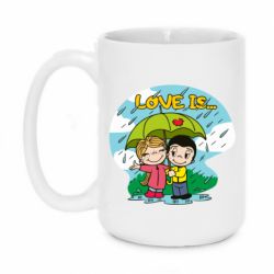 Чашка 420ml Love is ... in the rain - PrintSalon