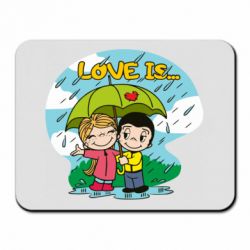 Коврик для мыши Love is ... in the rain - PrintSalon