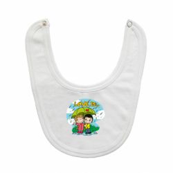 Слюнявчик  Love is ... in the rain - PrintSalon