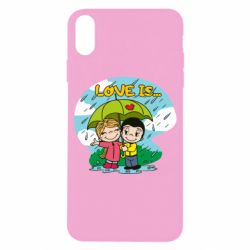 Чехол для iPhone X/Xs Love is ... in the rain - PrintSalon