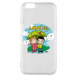Чехол для iPhone 6/6S Love is ... in the rain - PrintSalon