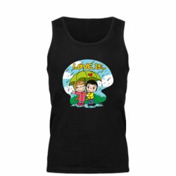 Мужская майка Love is ... in the rain - PrintSalon