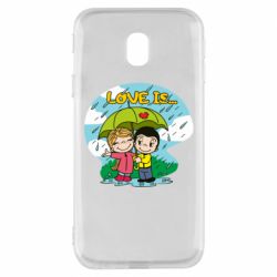 Чехол для Samsung J3 2017 Love is ... in the rain - PrintSalon