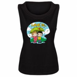 Женская майка Love is ... in the rain - PrintSalon