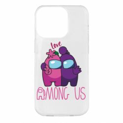 Чехол для iPhone 14 Pro Love is Among Us - PrintSalon