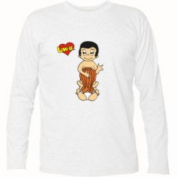 Футболка с длинным рукавом Love is... Sex :)-PrintSalon Футболка с длинным рукавом Love is... Sex :)