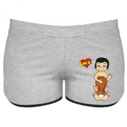 Женские шорты Love is... Sex :) - PrintSalon