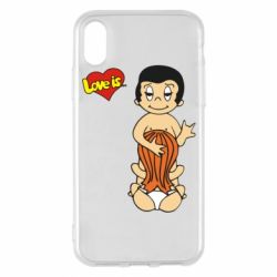 Чехол для iPhone X/Xs Love is... Sex :) - PrintSalon