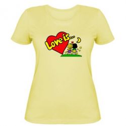 Женская футболка Love is... - PrintSalon