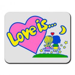 Коврик для мыши Love is... - PrintSalon