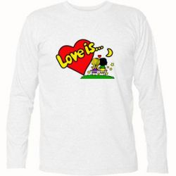 Футболка с длинным рукавом Love is...-PrintSalon Футболка с длинным рукавом Love is...