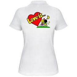 Женское поло Love is...-PrintSalon Женское поло Love is...