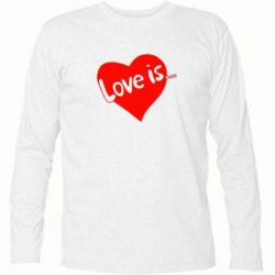 Футболка с длинным рукавом Love is...-PrintSalon Футболка с длинным рукавом Love is...