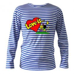 Тельняшка с длинным рукавом Love is... - PrintSalon