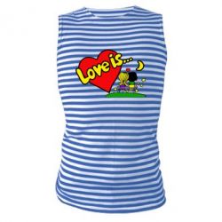 Майка-тельняшка Love is... - PrintSalon
