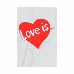 Полотенце с принтом Love is... - PrintSalon