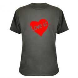 Камуфляжная футболка Love is... - PrintSalon