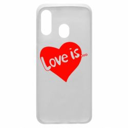 Чехол для Samsung A40 Love is... - PrintSalon