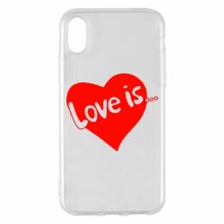 Чехол для iPhone X/Xs Love is... - PrintSalon