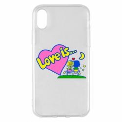 Чехол для iPhone X/Xs Love is... - PrintSalon