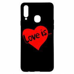 Чехол для Samsung A20s Love is... - PrintSalon