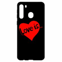 Чехол для Samsung A21 Love is... - PrintSalon