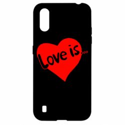 Чехол для Samsung A01/M01 Love is...-PrintSalon Чехол для Samsung A01/M01 Love is...