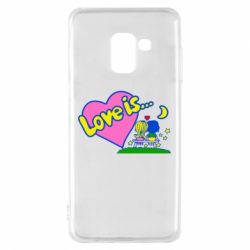 Чехол для Samsung A8 2018 Love is... - PrintSalon