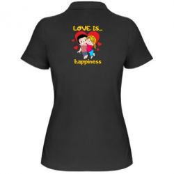 Женское поло Love is...happyness-PrintSalon Женское поло Love is...happyness