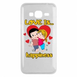 Чехол для Samsung J3 2016 Love is...happyness - PrintSalon