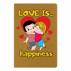 Блокнот с принто Love is...happyness - PrintSalon