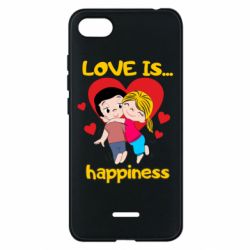 Чехол для Xiaomi Redmi 6A Love is...happyness - PrintSalon