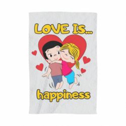 Полотенце с принтом Love is...happyness - PrintSalon