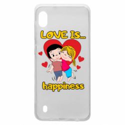 Чехол для Samsung A10 Love is...happyness-PrintSalon Чехол для Samsung A10 Love is...happyness
