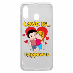 Чехол для Samsung A30 Love is...happyness - PrintSalon