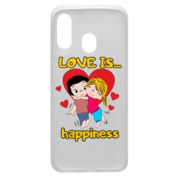 Чехол для Samsung A40 Love is...happyness - PrintSalon